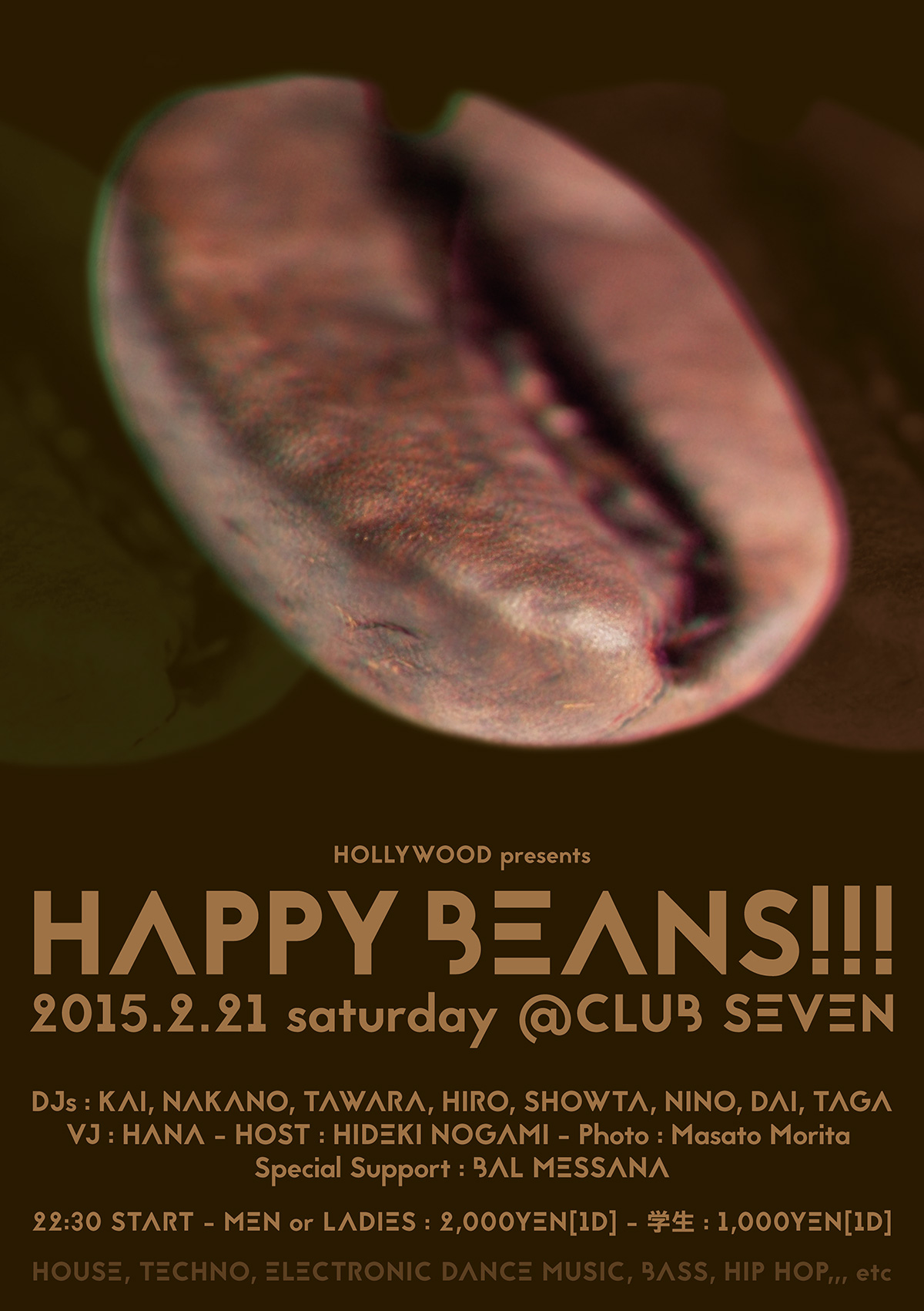 HOLLYWOOD presents HAPPY BEANS!!! 2015.04.18(sat)